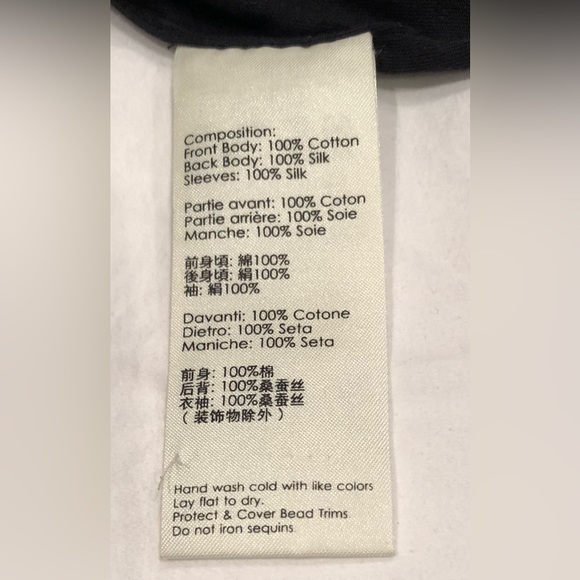 Phillip Lim Overlapped Side Seam T-shirt with Embellishment Women Size M - Picture 9 of 13